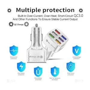 Amiss Adaptador de cargador de automóvil 6 puertos USB_3