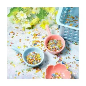 Confeti holográfico de estrella y luna de 60 g 2.1 oz_7