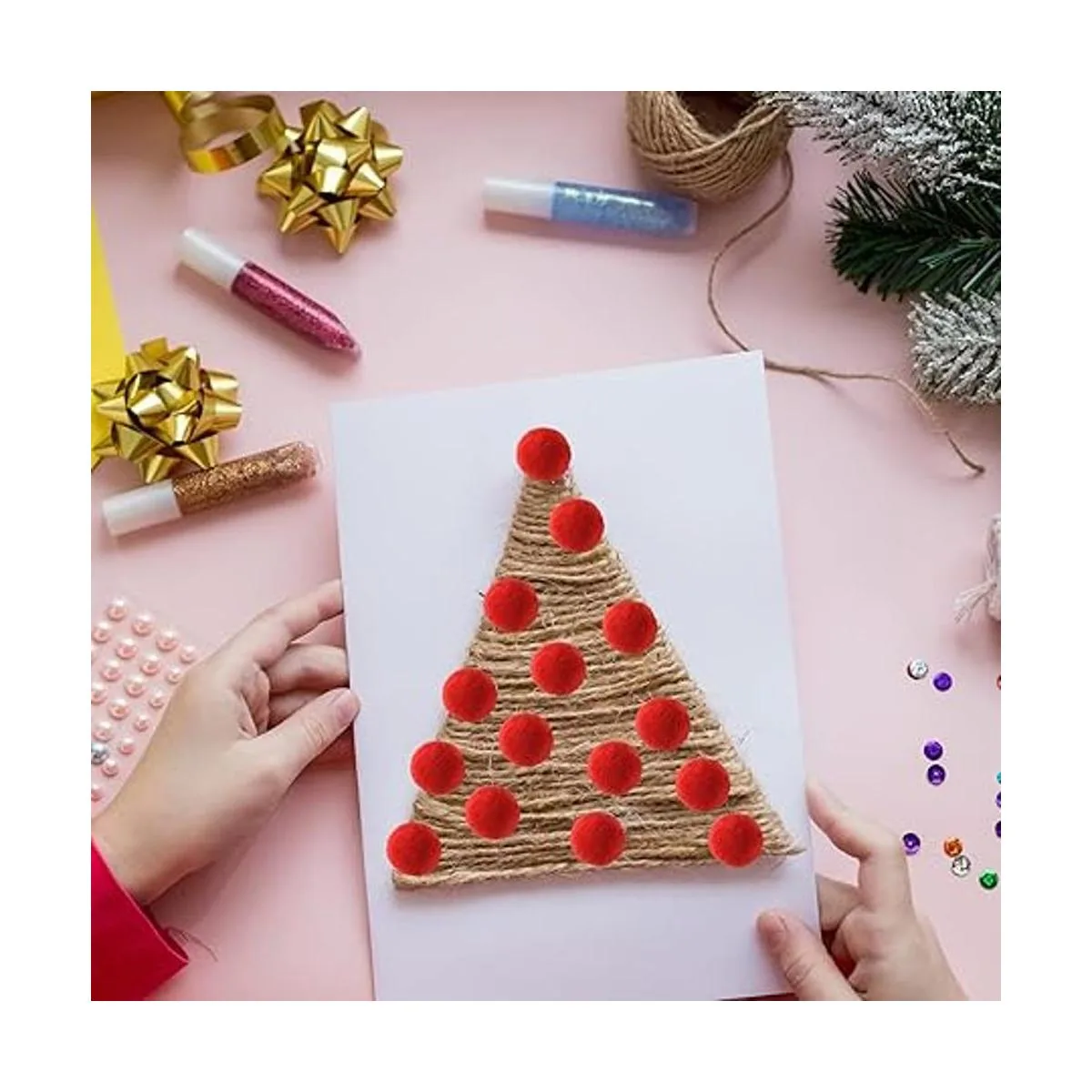 TUPARKA 100 pompones rojos de 1 pulgada para manualidades_5