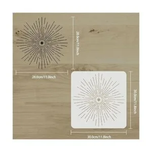 FINGERINSPIRE Plantillas Starburst de 11.8 x 11.8_2