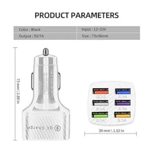 Amiss Adaptador de cargador de automóvil 6 puertos USB_2