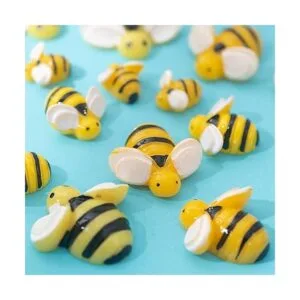 glacely 60 abejas de resina pequeñas adornos de abeja en_4
