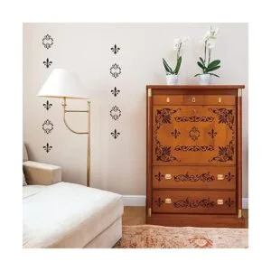 INFUNLY 4 plantillas de esquina para pintar flores borde_4