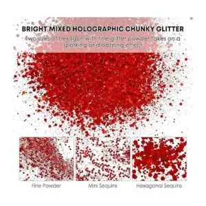 HTVRONT Purpurina holográfica gruesa 3.53 oz3.5 onzas_2