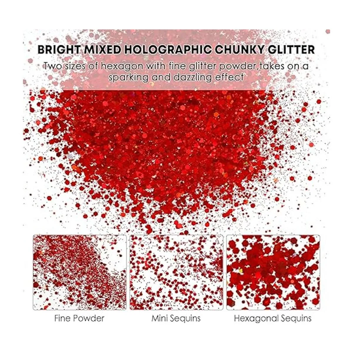 HTVRONT Purpurina holográfica gruesa 3.53 oz3.5 onzas_2