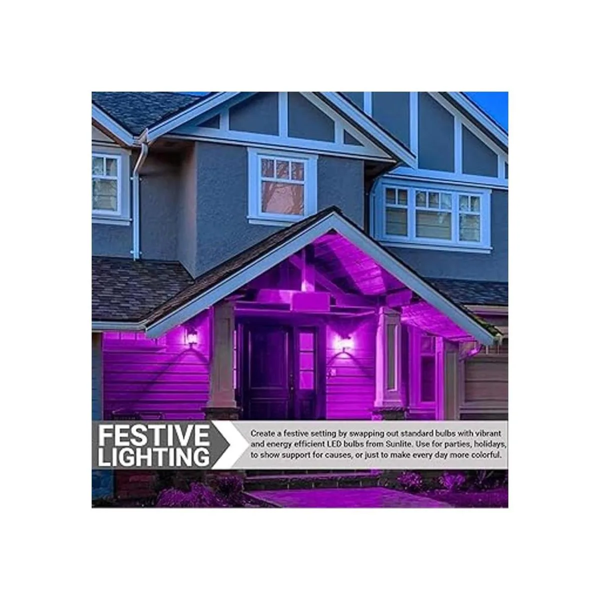 Sunlite 81080 Bombilla LED de filamento A19 color_4