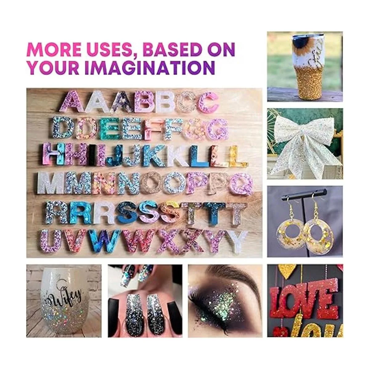 HTVRONT Purpurina holográfica gruesa 3.53 oz3.5 onzas_5