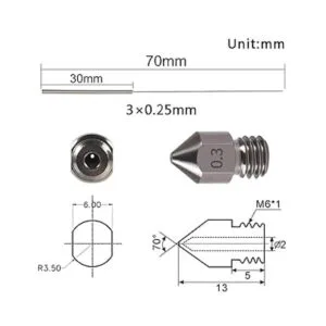 Aokin 3 boquillas MK8 de acero endurecido de 0.012 in_2