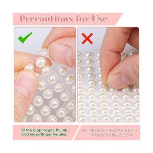 Pegatinas autoadhesivas de perlas para el cabello Cridoz_5