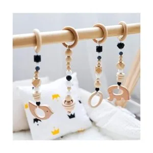 Uenhoy 15 anillos de madera natural de 2.362 in anillos_5