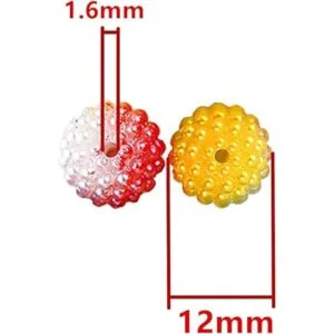 Xeahung 120 cuentas redondas de cristal acrílico de_3