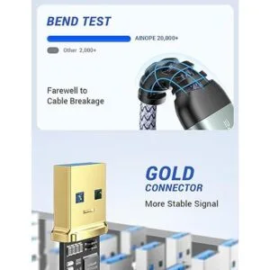 AINOPE Cable USB 3.0 A a A macho 6.6 pies Cable USB 3.0_6
