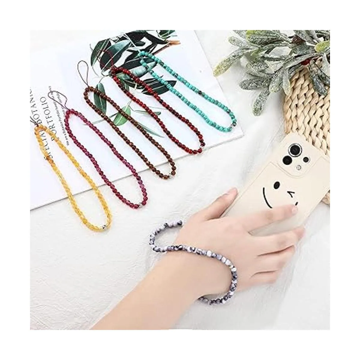 6 piezas de cuentas de piedras preciosas naturales hechas_6