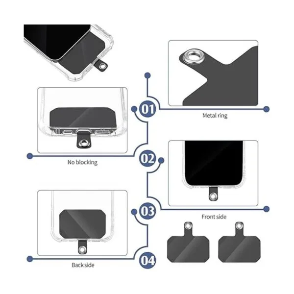 24 piezas de cordón universal para teléfono parches de_4