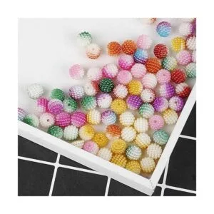 Xeahung 120 cuentas redondas de cristal acrílico de_2