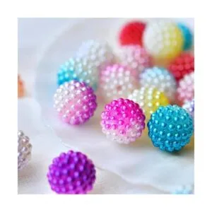 Xeahung 120 cuentas redondas de cristal acrílico de_6