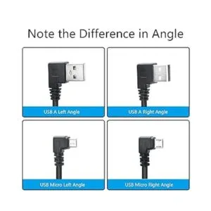 Cable micro USB corto 9.8 in de ángulo recto de 90 grados_6