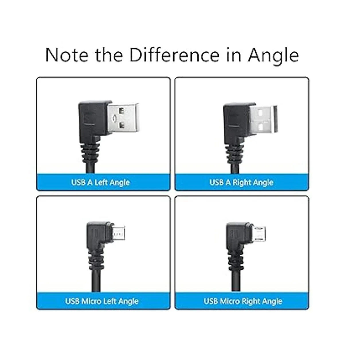 Cable micro USB corto 9.8 in de ángulo recto de 90 grados_6