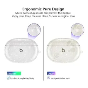 Aircawin Funda para Beats Studio Buds 2021 con purpurina_4