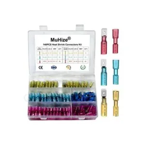 MuHize Kit de 140 conectores de tope termocontraíbles_1