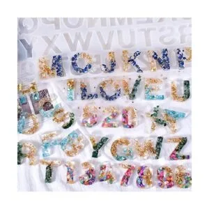 Moldes de resina del alfabeto de silicona joyería del_3