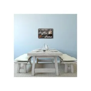 ANJOOY Letrero de hojalata All I Need Today is Coffee_5