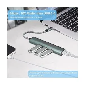 HENRETY Hub USB C Hub USB 3.0 de 4 puertos Hub de datos_2