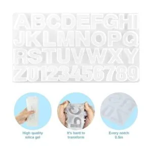 Moldes de resina del alfabeto de silicona joyería del_5