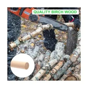 Tacos de madera Dods 10 varillas redondas de madera de_4