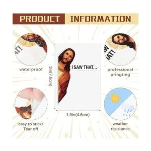 8 calcomanías de Jesús I Saw That PET Jesús calcomanías_2