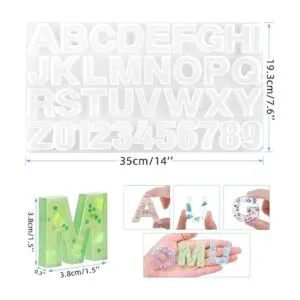 Moldes de resina del alfabeto de silicona joyería del_2