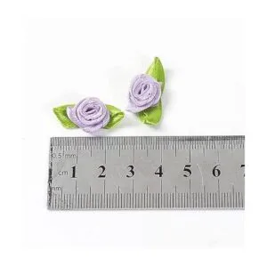 Mini rosas de cinta para manualidades 200 flores de tela_6