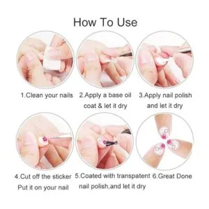 Calcomanías de arte de uñas panda diseño de oso de_7