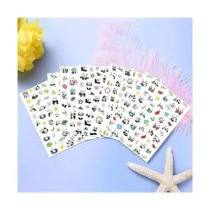 Calcomanías de arte de uñas panda diseño de oso de_3