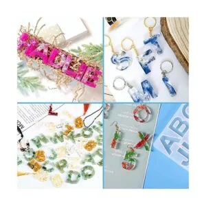 Moldes de resina del alfabeto de silicona joyería del_4