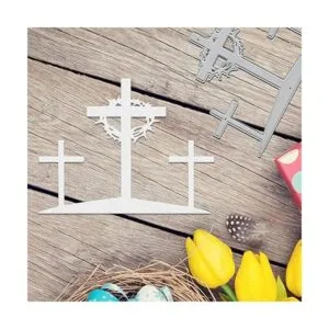 Estivaux Troqueles de cruz de religión de Pascua para_5