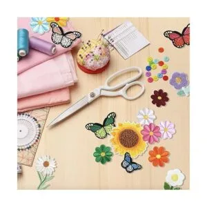44Pcs Embroidered Flowers Butterfly Bee Iron on Patches_7
