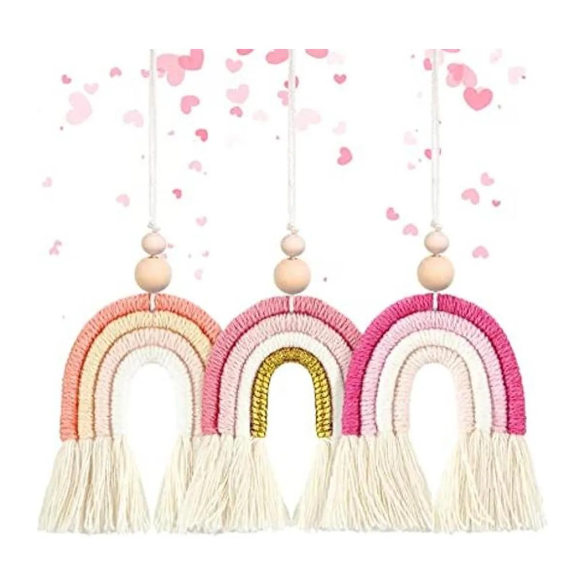 3 piezas de dijes de coche de arco iris bohemio de_1