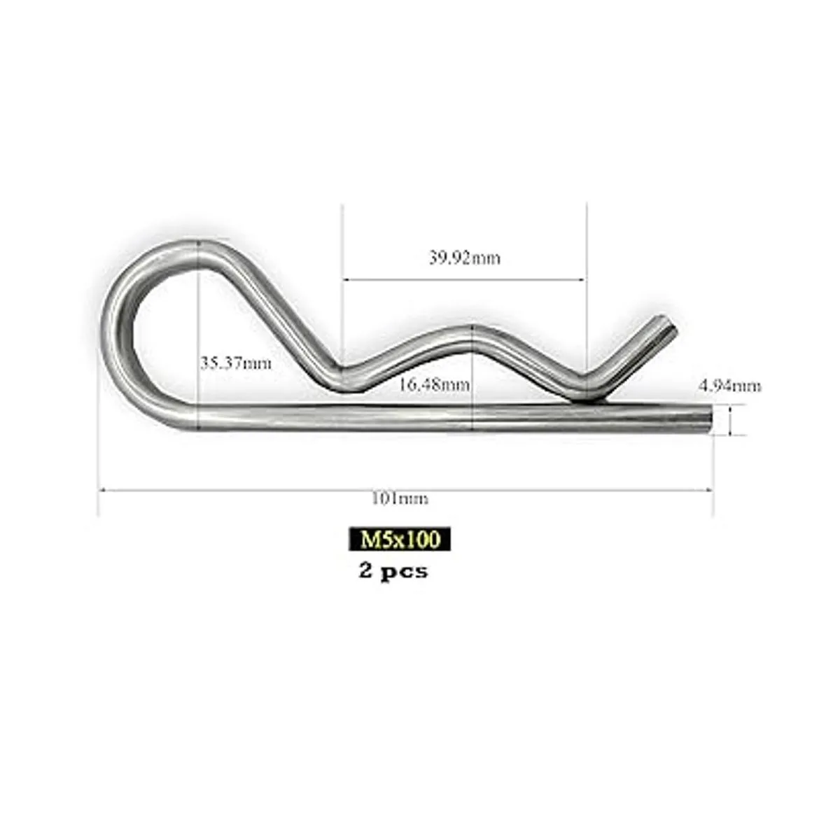 Yoliko 2 piezas de chaveta de acero inoxidable resistente_2