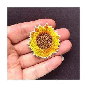 Qingxii Decorr Parches para coser o planchar de girasol_4