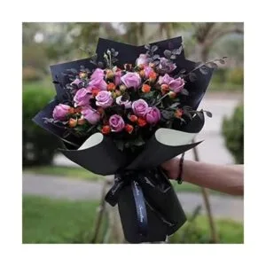 DODXIAOBEUL 20 hojas de papel de regalo negro impermeable_4