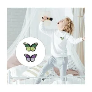 44Pcs Embroidered Flowers Butterfly Bee Iron on Patches_4