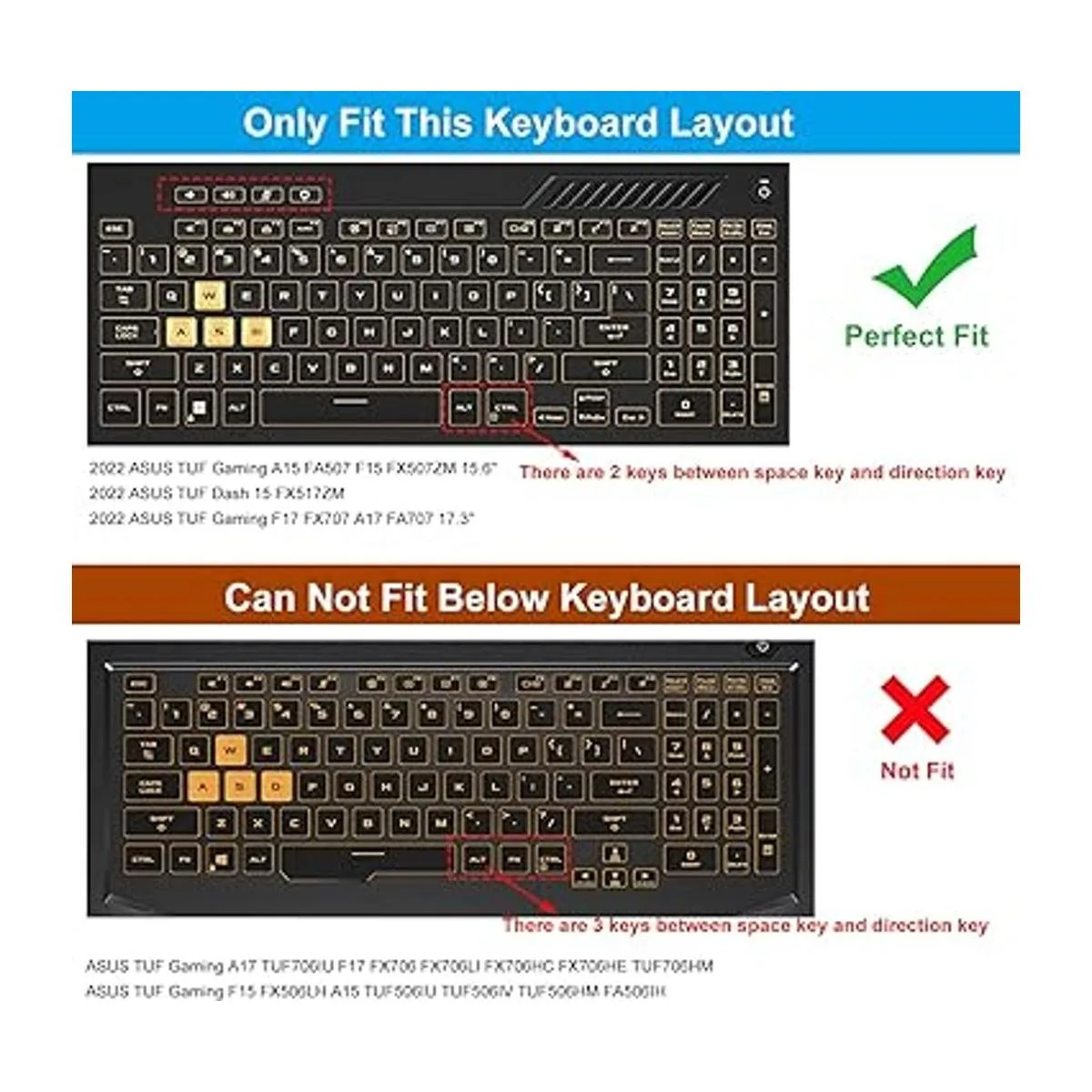 Funda de teclado para ASUS TUF Gaming F15 FX507ZM_2