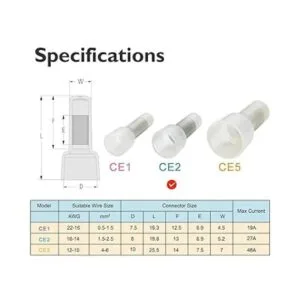 SHANFEILU Conector de crimpado de extremo cerrado CE2 con_2