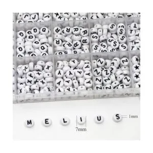Melius Cuentas de letras acrílicas 1450 cuentas redondas_2
