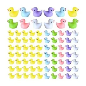 Tindobewan 100 piezas de pequeños patos de resina en_1