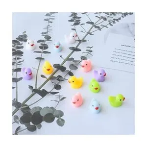 Tindobewan 100 piezas de pequeños patos de resina en_7