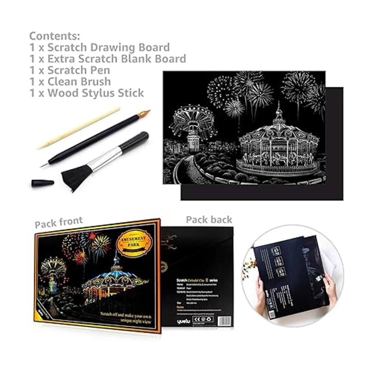 Kits de pintura para rascar para adultos y niños juego de_2