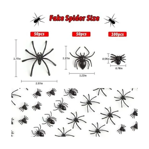 CCINEE 200 piezas de mini arañas realistas arañas_2