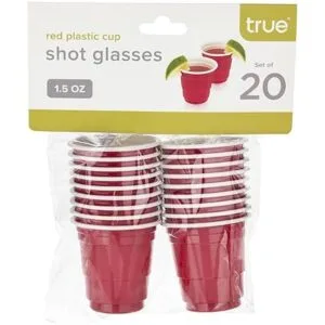 True Vaso rojo para fiesta vaso de 1.5 onzas vasos_4